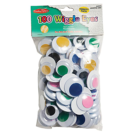 Charles Leonard Jumbo Round Wiggle Eyes Assorted Colors And Sizes 100 Per  Bag Pack Of 2 Bags - Office Depot
